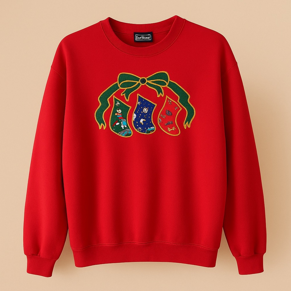 BonWorth Vintage Christmas Sweatshirt – Size Large – Made in USA